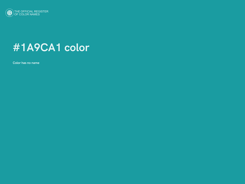 #1A9CA1 color image