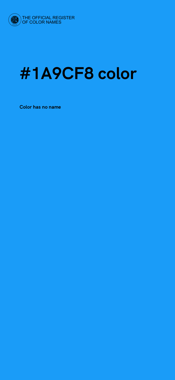 #1A9CF8 color image