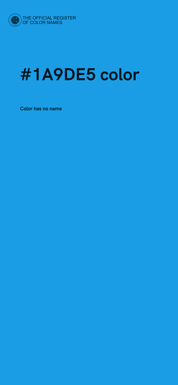 #1A9DE5 color image