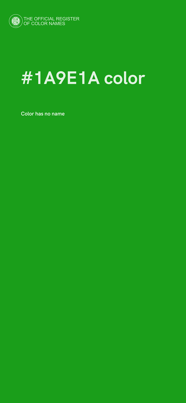#1A9E1A color image
