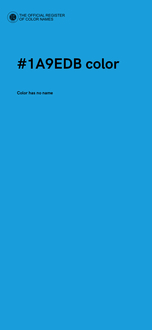 #1A9EDB color image