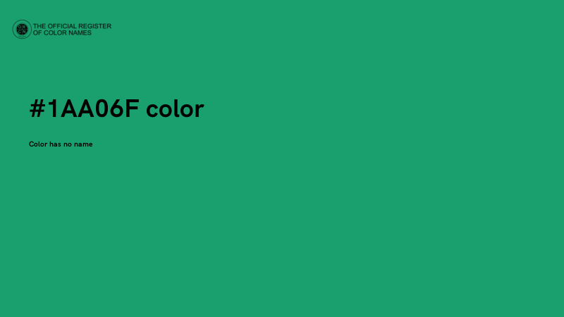 #1AA06F color image