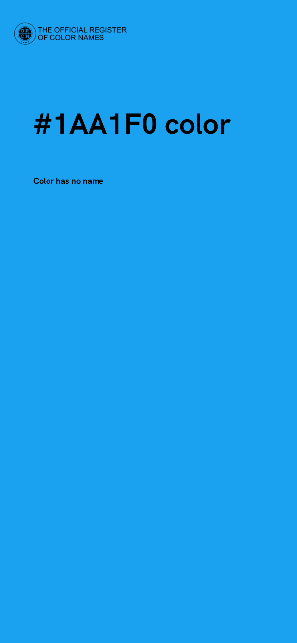 #1AA1F0 color image
