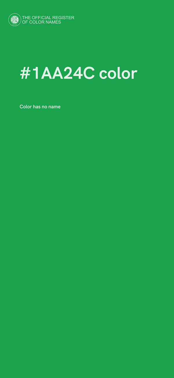 #1AA24C color image