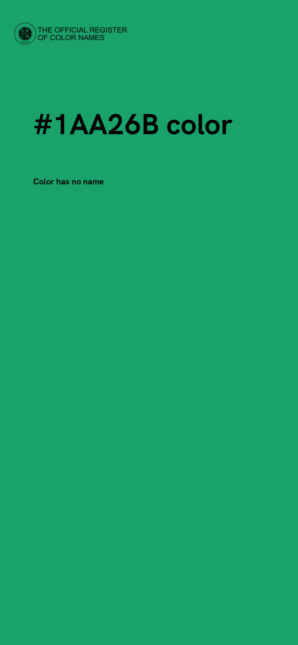 #1AA26B color image