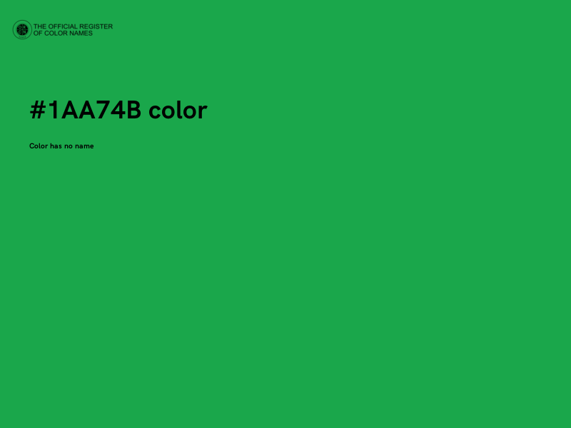 #1AA74B color image