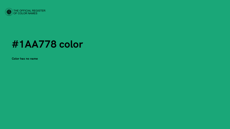 #1AA778 color image