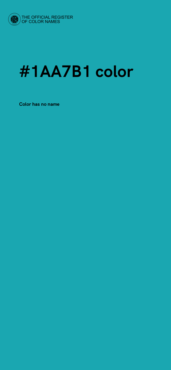 #1AA7B1 color image