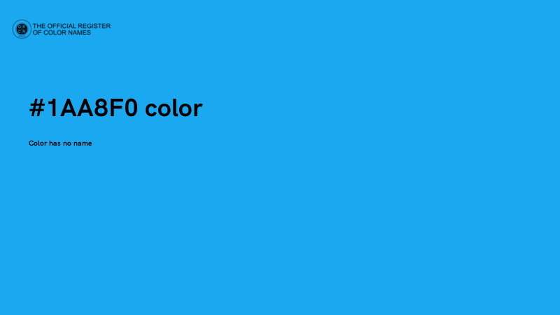 #1AA8F0 color image