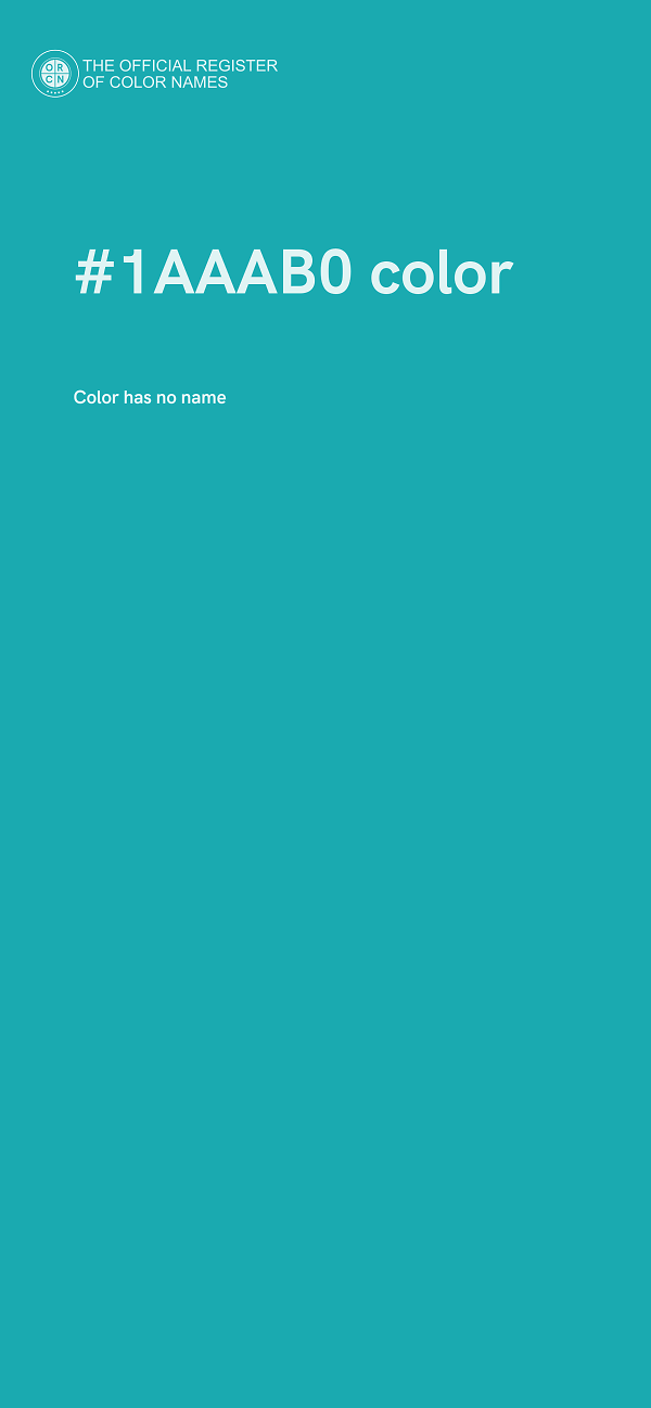 #1AAAB0 color image