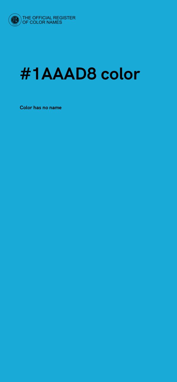 #1AAAD8 color image