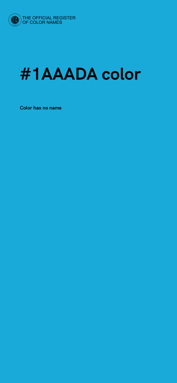 #1AAADA color image
