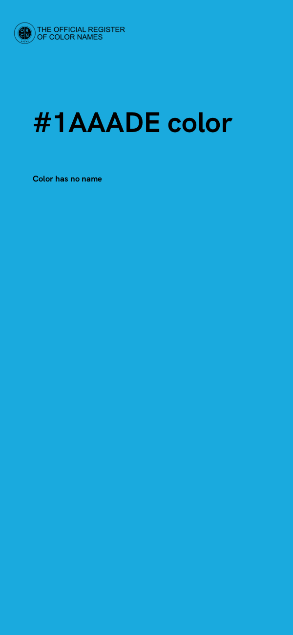 #1AAADE color image