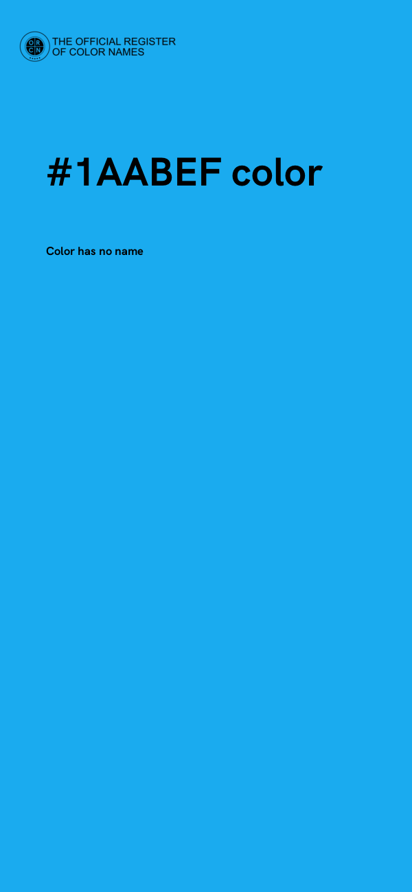 #1AABEF color image