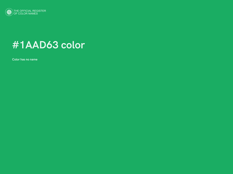 #1AAD63 color image