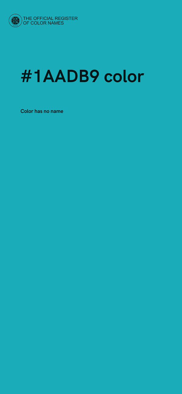 #1AADB9 color image