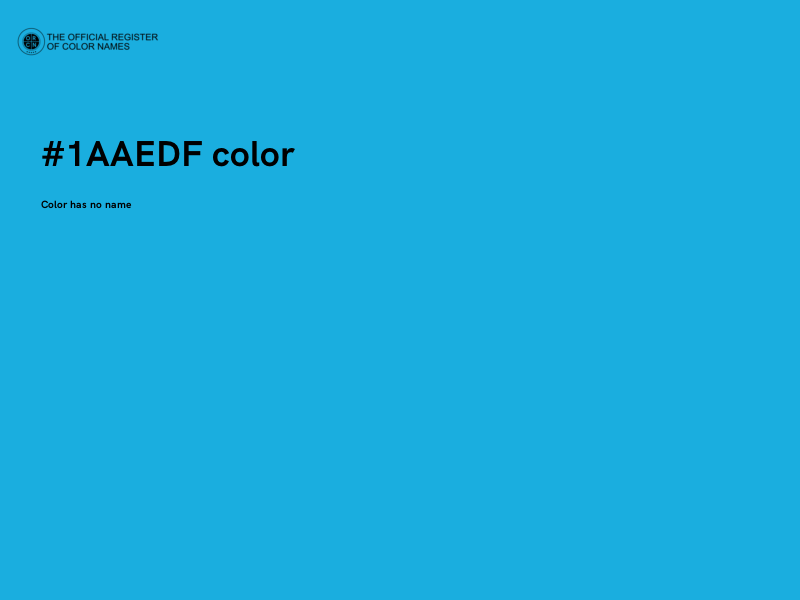 #1AAEDF color image