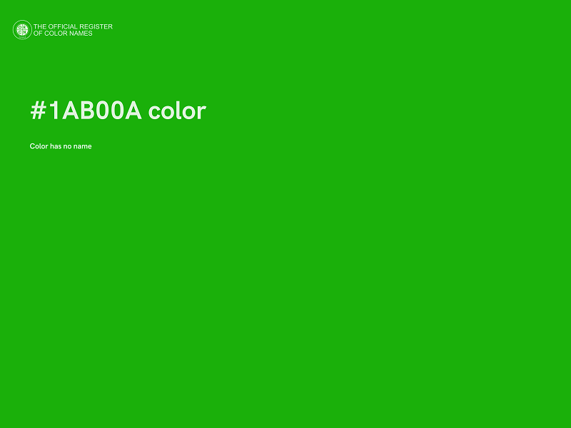 #1AB00A color image