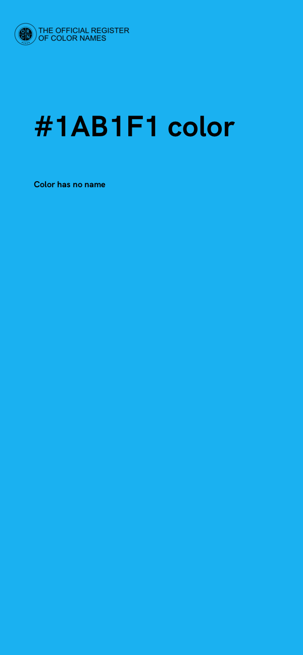 #1AB1F1 color image