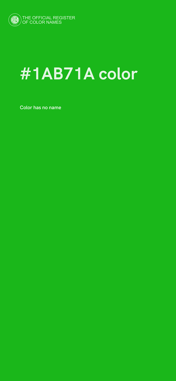 #1AB71A color image