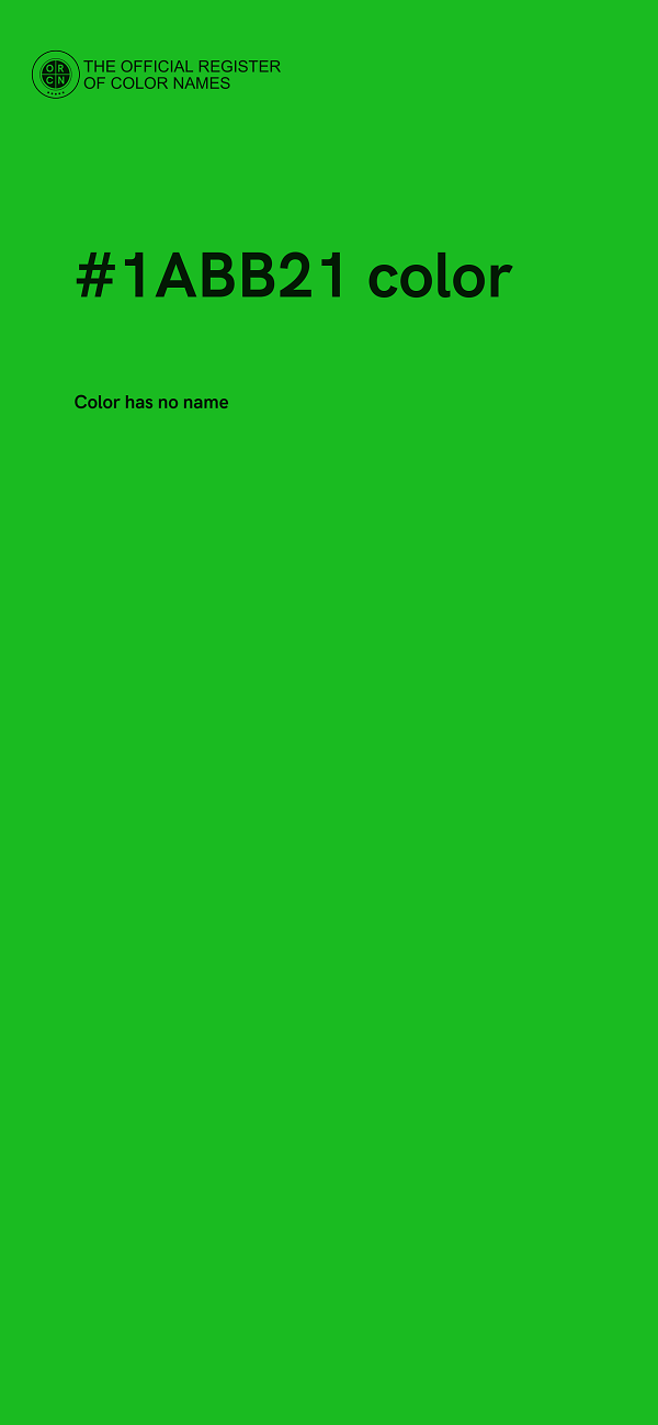 #1ABB21 color image