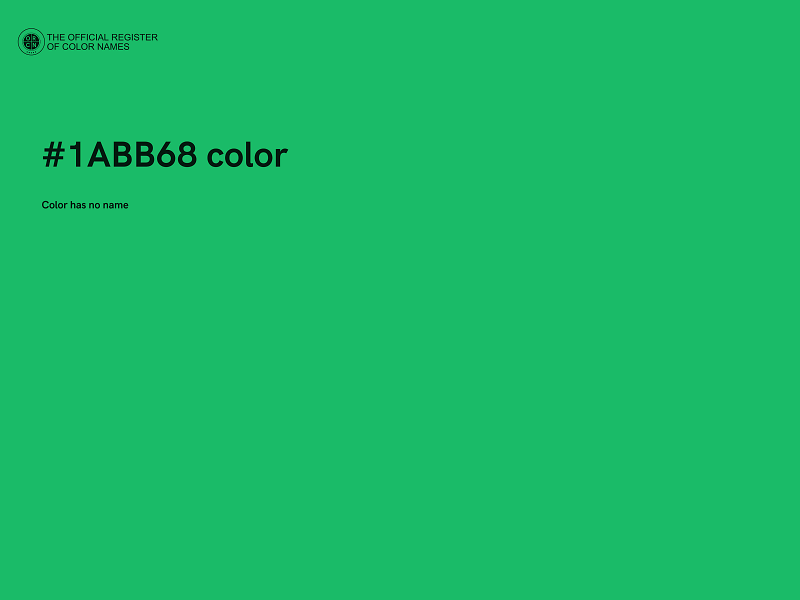 #1ABB68 color image