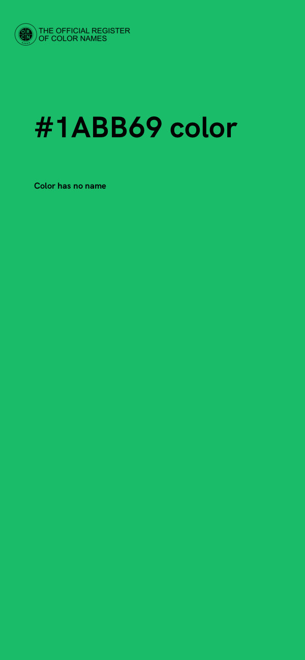 #1ABB69 color image
