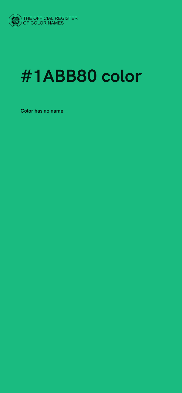 #1ABB80 color image