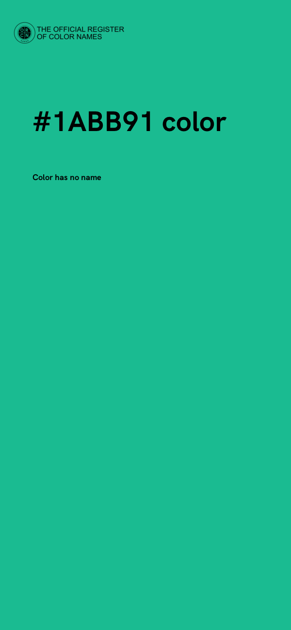 #1ABB91 color image
