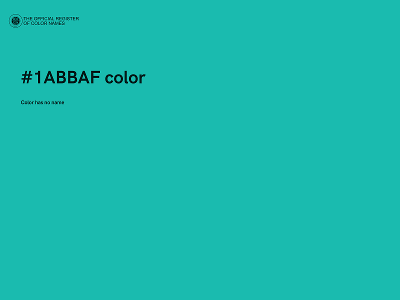 #1ABBAF color image