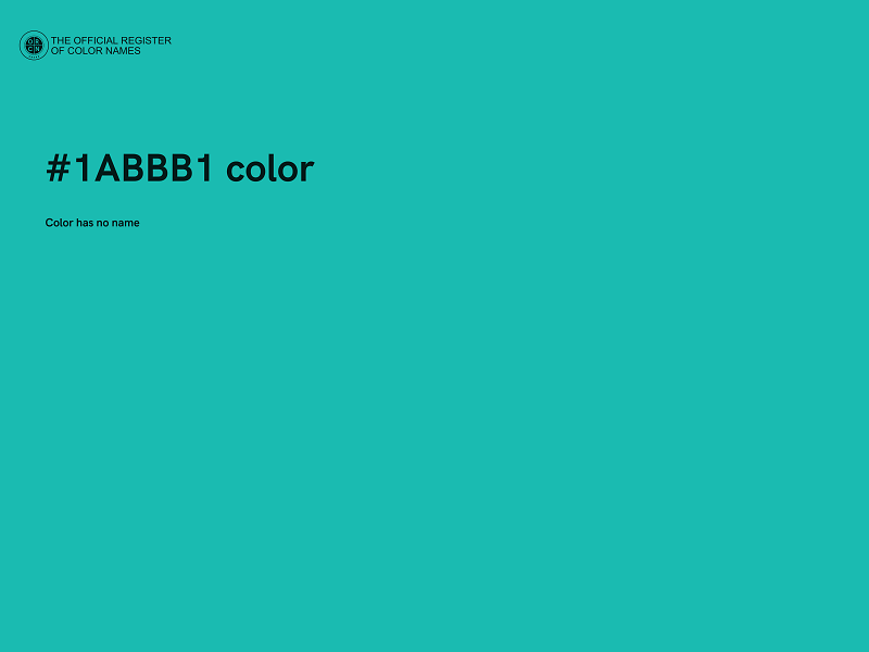 #1ABBB1 color image