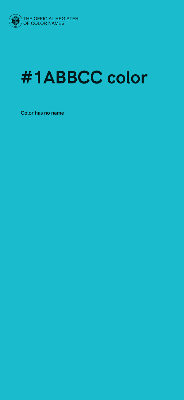 #1ABBCC color image