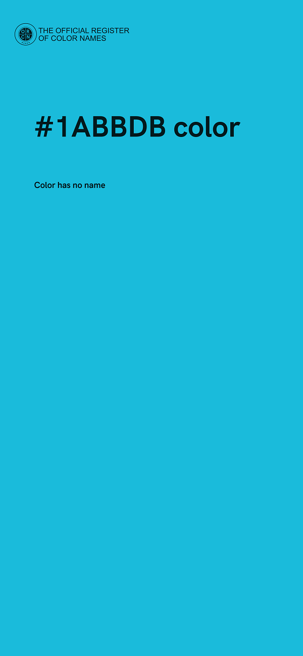 #1ABBDB color image
