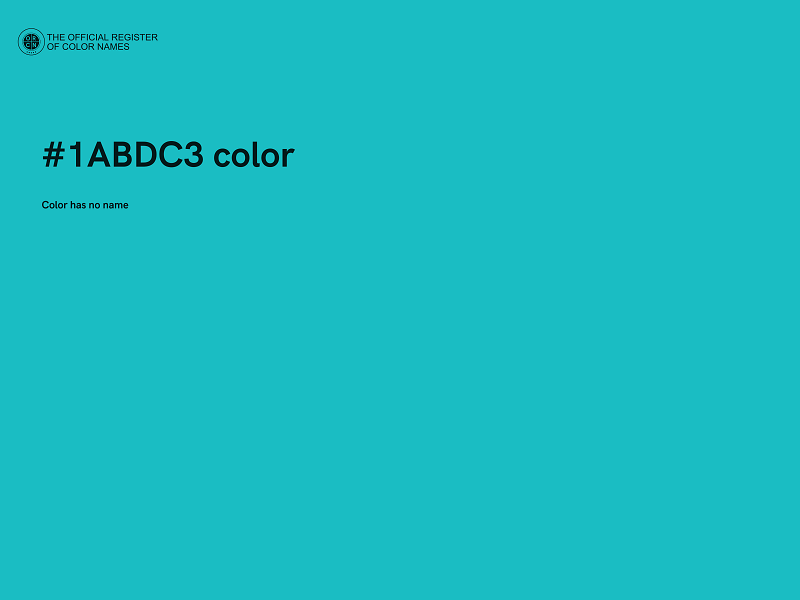 #1ABDC3 color image