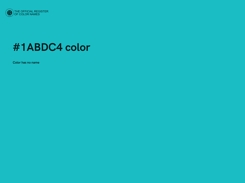 #1ABDC4 color image