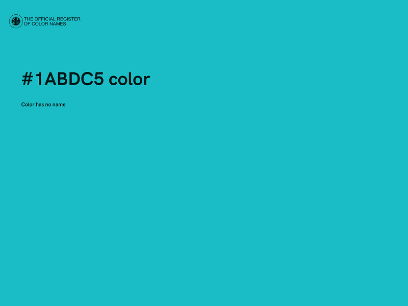 #1ABDC5 color image