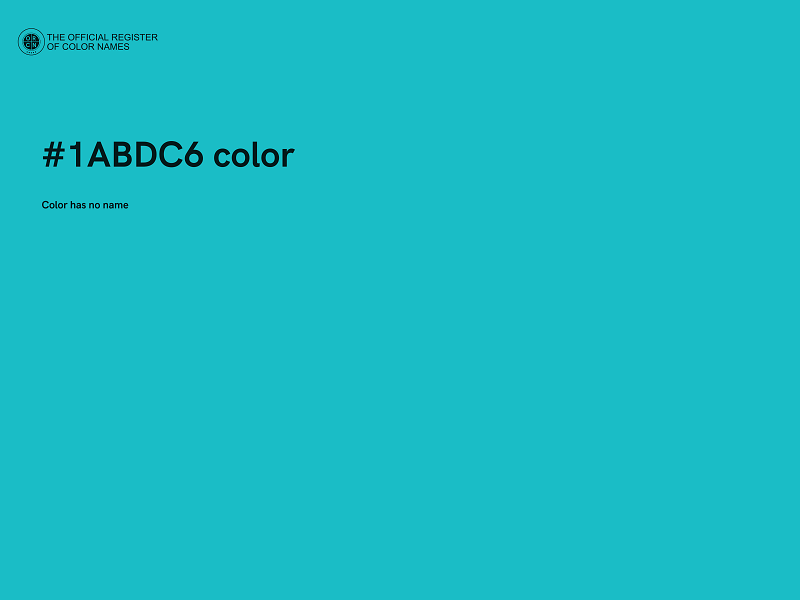#1ABDC6 color image