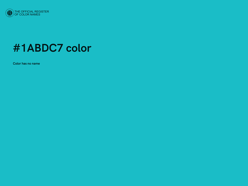 #1ABDC7 color image