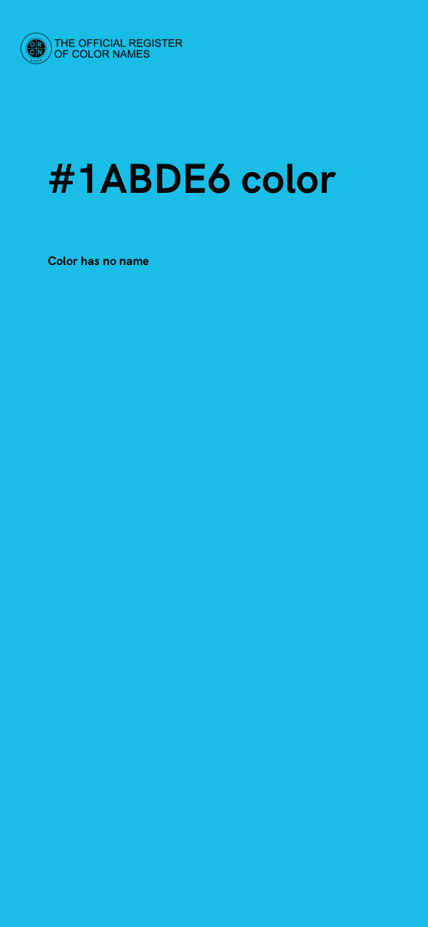 #1ABDE6 color image