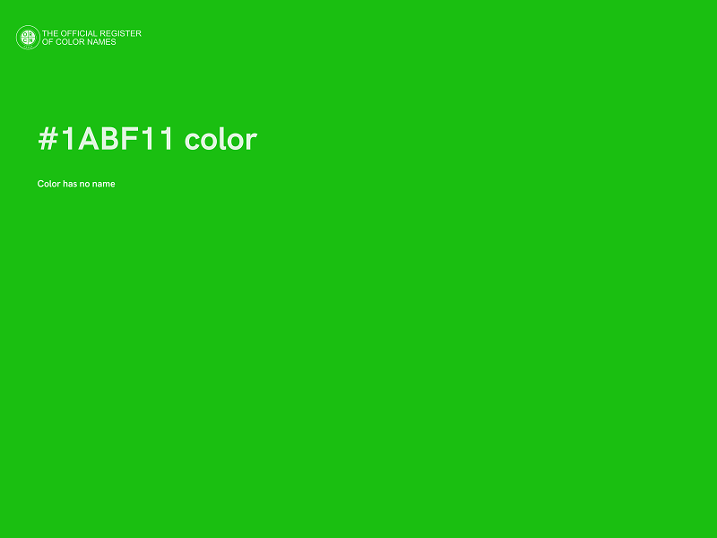 #1ABF11 color image