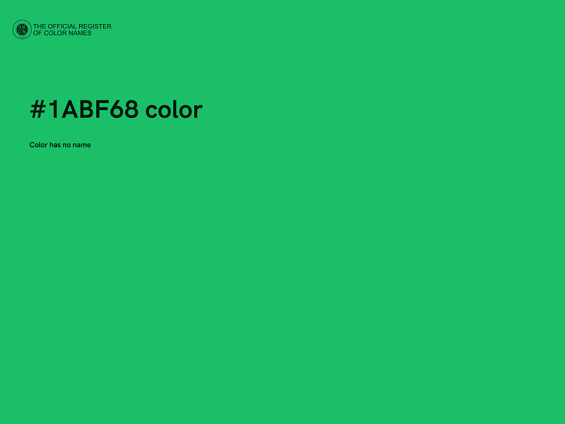 #1ABF68 color image