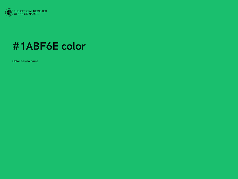 #1ABF6E color image