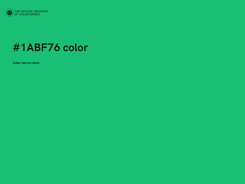 #1ABF76 color image