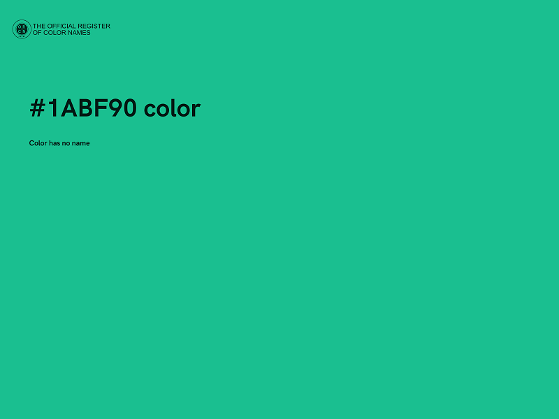 #1ABF90 color image