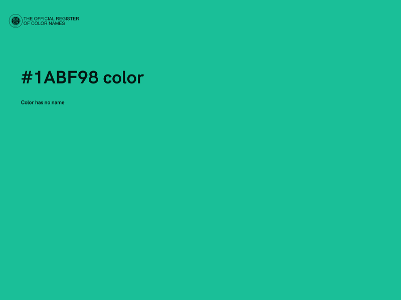 #1ABF98 color image