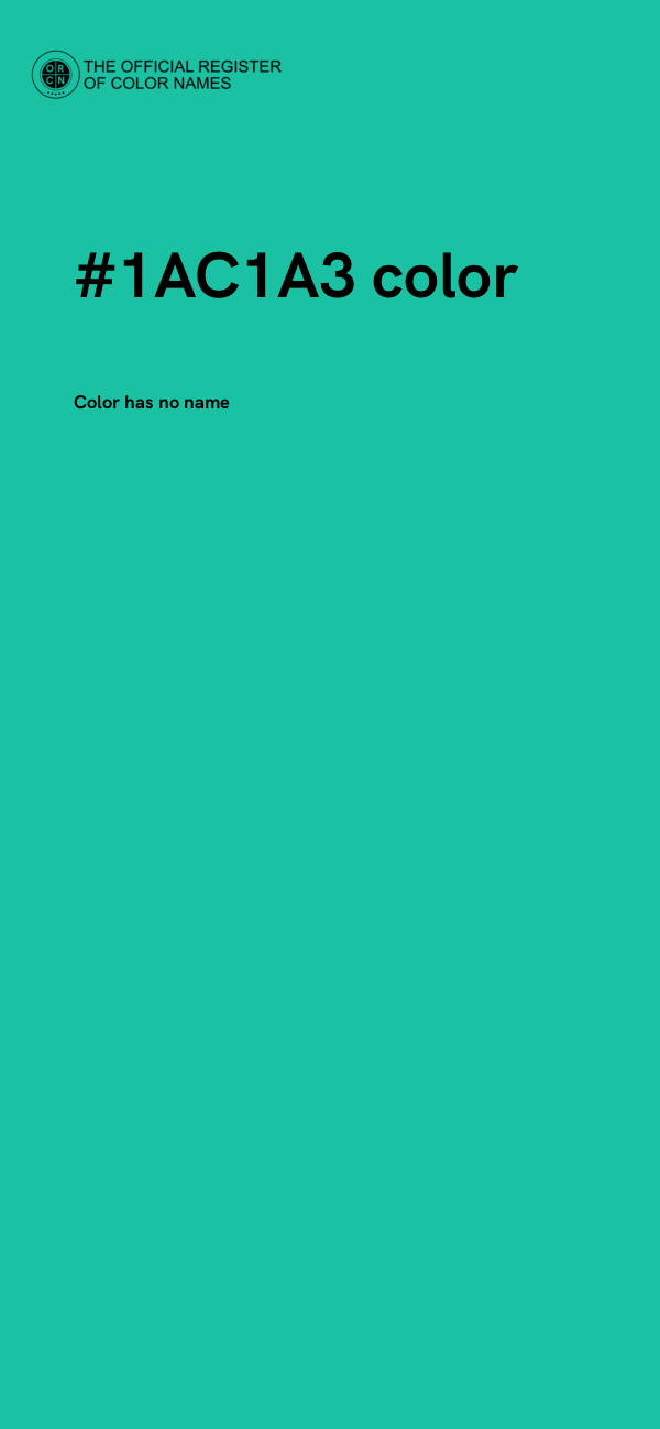 #1AC1A3 color image