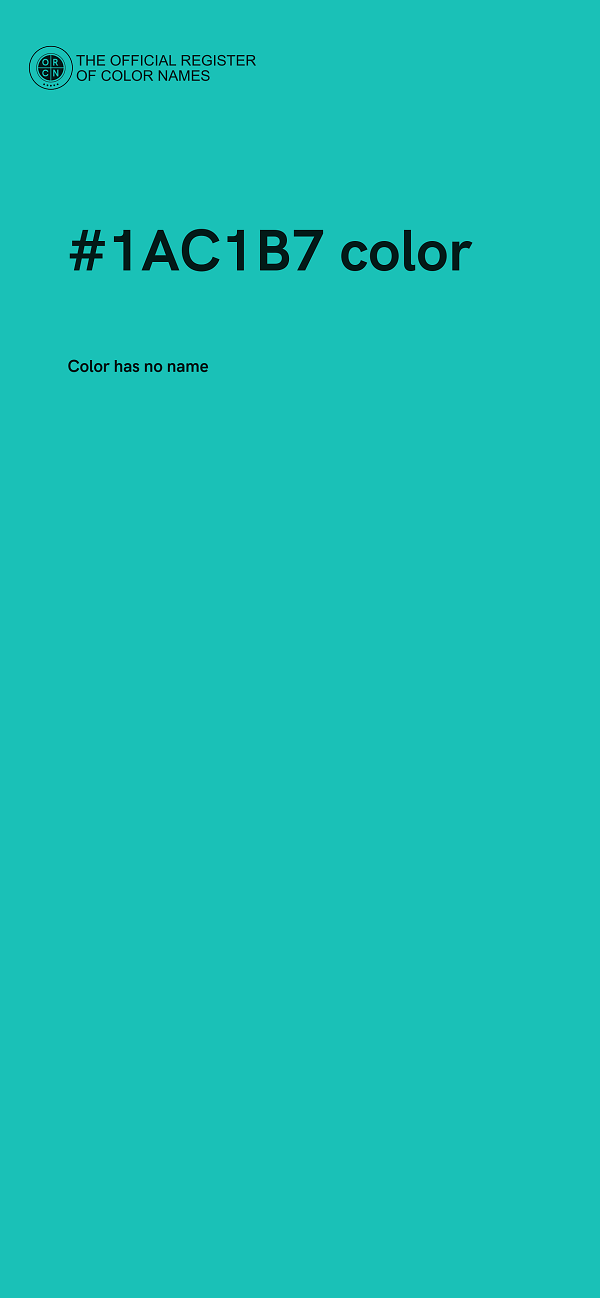 #1AC1B7 color image
