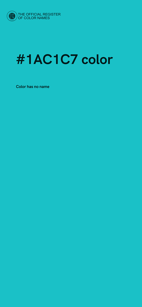 #1AC1C7 color image