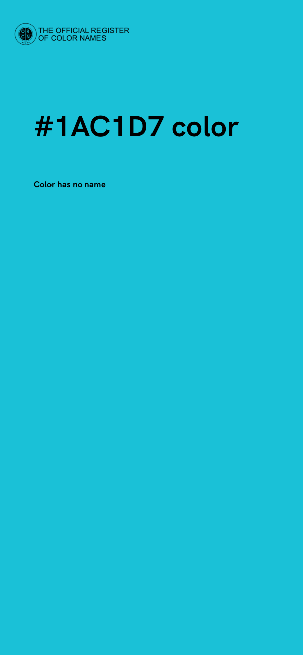 #1AC1D7 color image