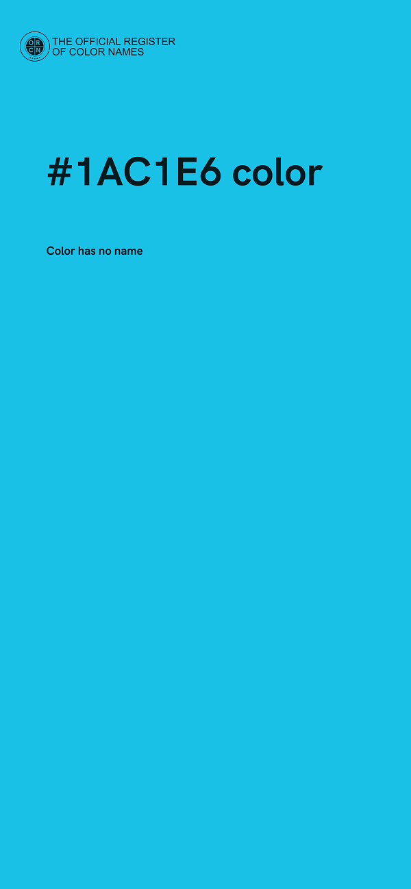 #1AC1E6 color image